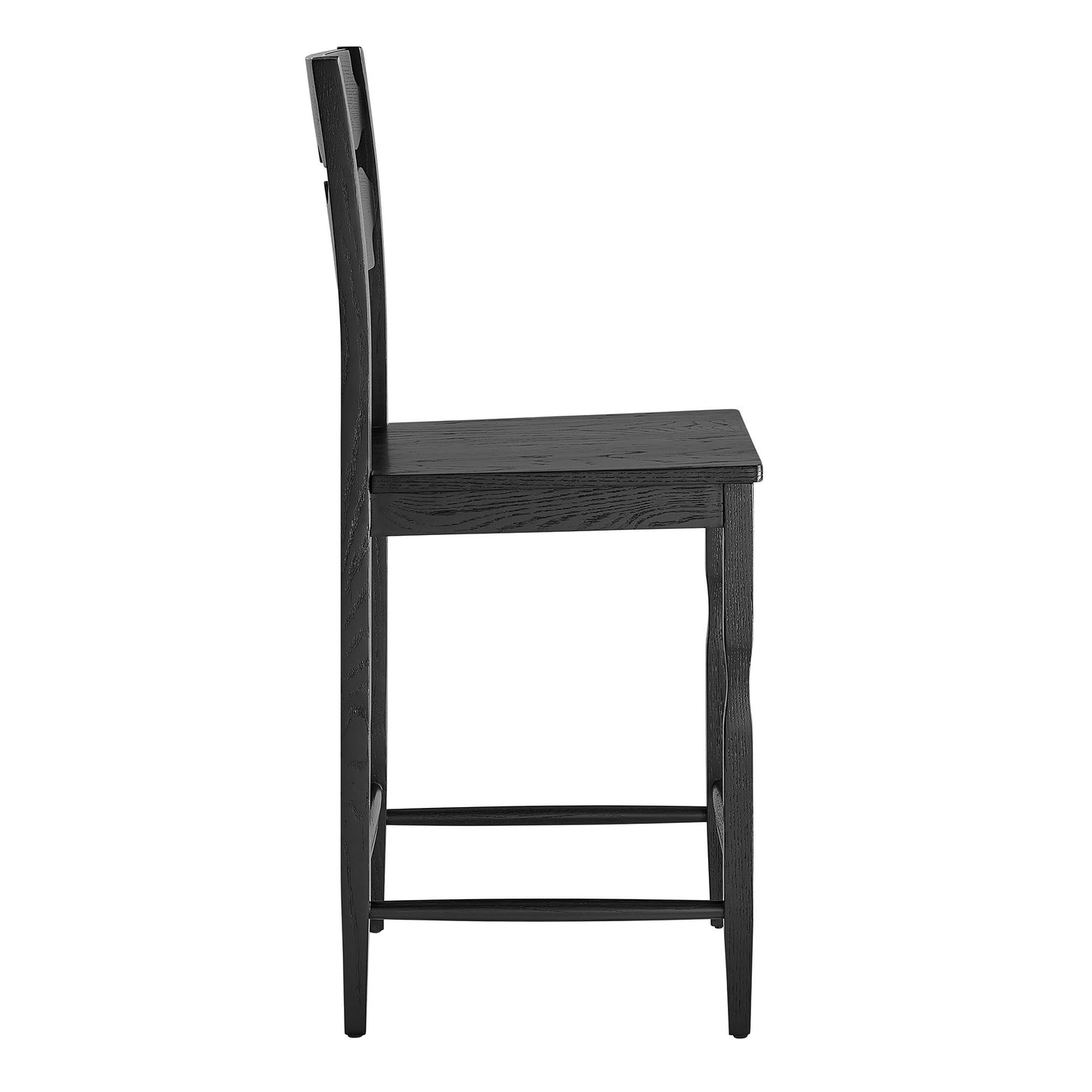 Jax Oak Wood Counter Stool With Wavy Razor Back by Modway EEI-7505
