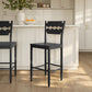 Jax Oak Wood Bar Stool With Wavy Razor Back by Modway EEI-7506
