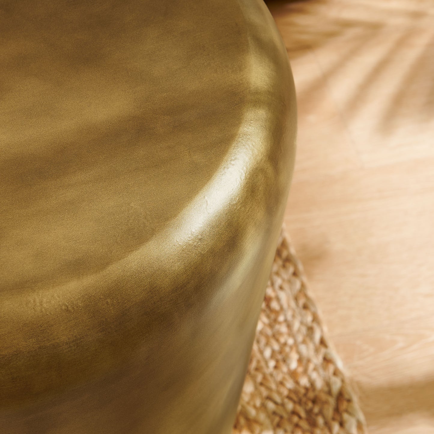 Ingot 16 Inch Brass Finish Round Side Table by Modway EEI-7508