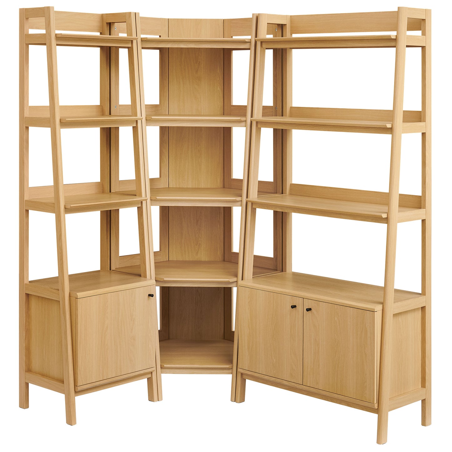 Bixby 3 Piece Corner Bookshelf Set With Wide and Narrow Bookshelves by Modway EEI-7511