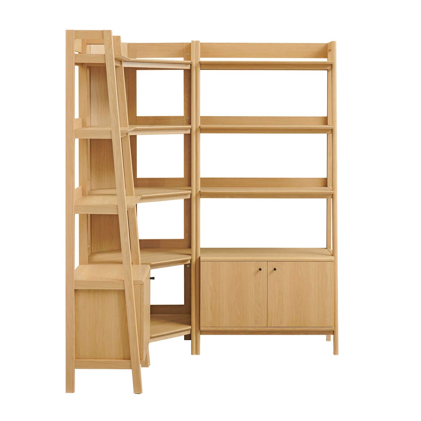 Bixby 3 Piece Corner Bookshelf Set With Wide and Narrow Bookshelves by Modway EEI-7511