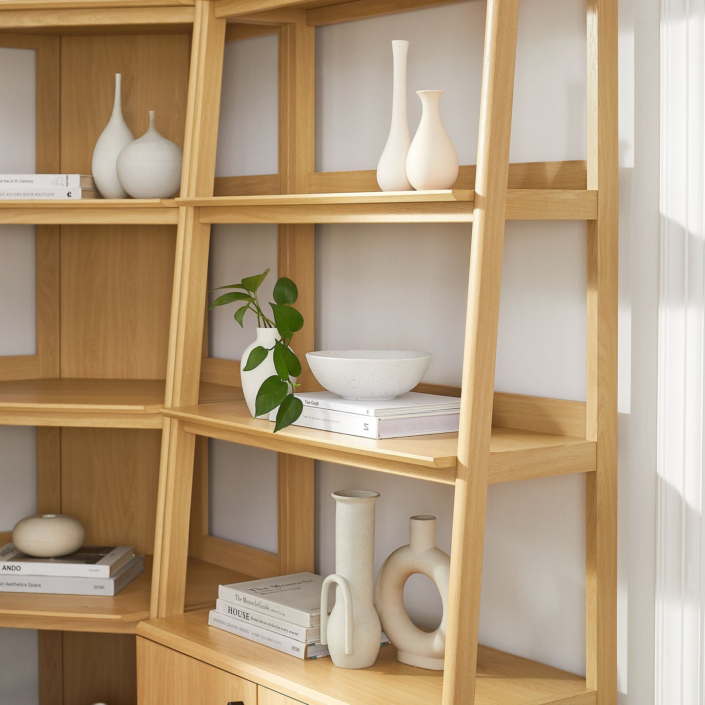 Bixby 3 Piece Corner Bookshelf Set With Wide and Narrow Bookshelves by Modway EEI-7511