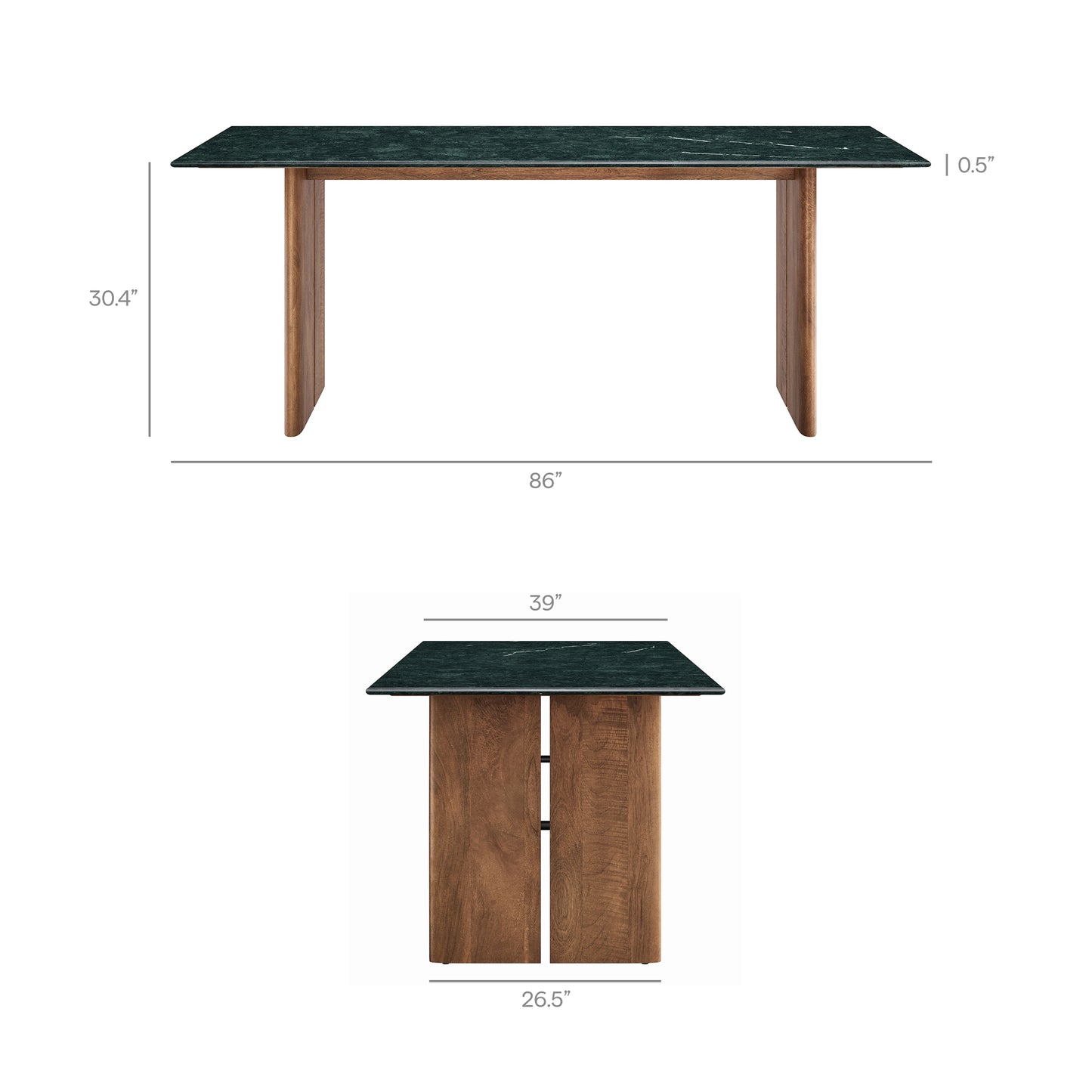 Amistad 86 Inch Marble Dining Table by Modway EEI-7514