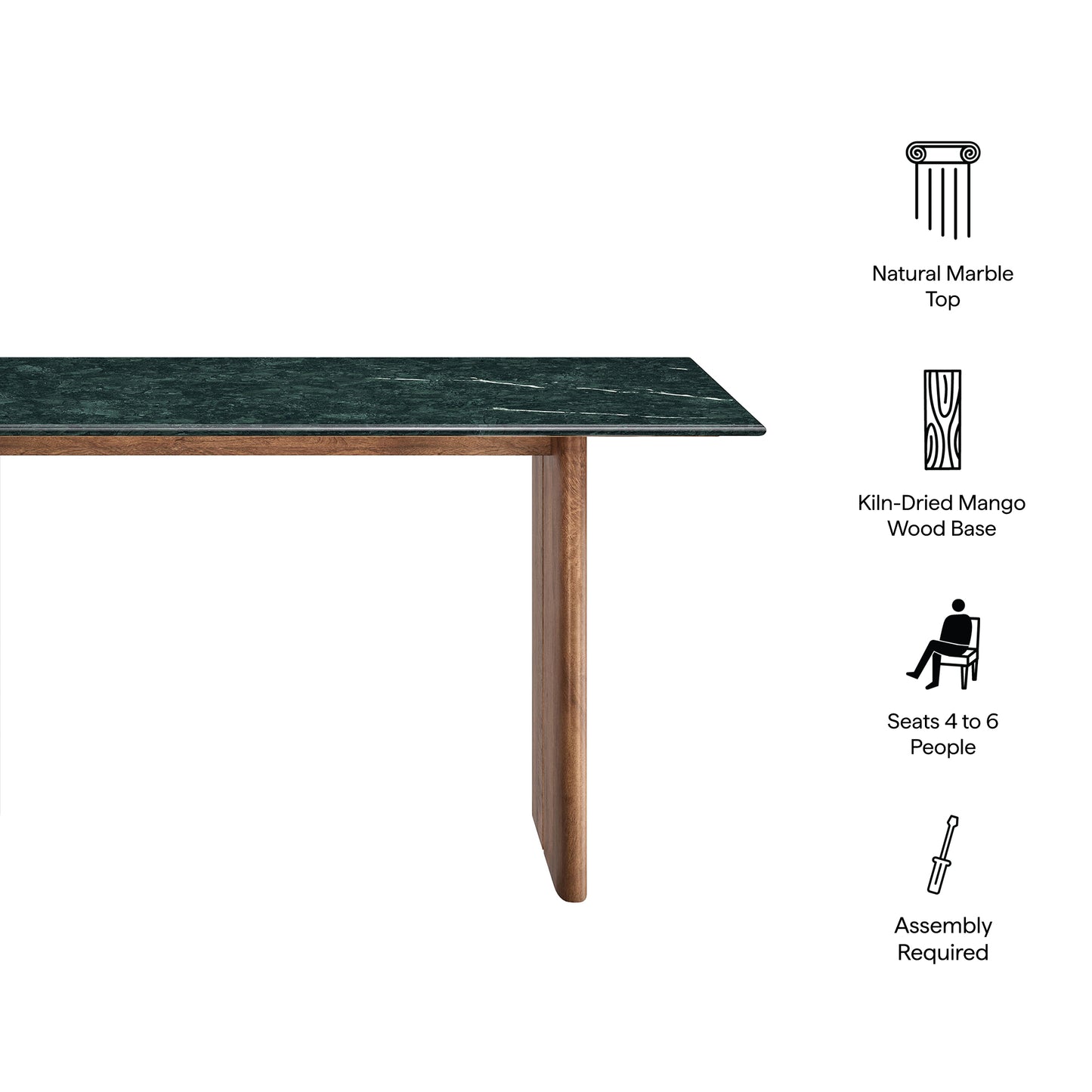 Amistad 60 Inch Marble Dining Table by Modway EEI-7515
