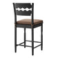 Jax Oak Wood Counter Stool With Wavy Razor Back and Cushion by Modway EEI-7518