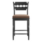 Jax Oak Wood Counter Stool With Wavy Razor Back and Cushion by Modway EEI-7518