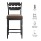 Jax Oak Wood Counter Stool With Wavy Razor Back and Cushion by Modway EEI-7518