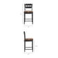 Jax Oak Wood Counter Stool With Wavy Razor Back and Cushion by Modway EEI-7518