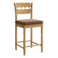 Jax Oak Wood Counter Stool With Wavy Razor Back and Cushion by Modway EEI-7518