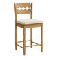 Jax Oak Wood Counter Stool With Wavy Razor Back and Cushion by Modway EEI-7518