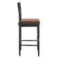 Jax Oak Wood Bar Stool With Wavy Razor Back and Cushion by Modway EEI-7519