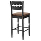 Jax Oak Wood Bar Stool With Wavy Razor Back and Cushion by Modway EEI-7519
