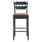 Jax Oak Wood Bar Stool With Wavy Razor Back and Cushion by Modway EEI-7519