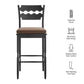 Jax Oak Wood Bar Stool With Wavy Razor Back and Cushion by Modway EEI-7519