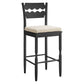 Jax Oak Wood Bar Stool With Wavy Razor Back and Cushion by Modway EEI-7519