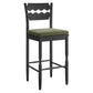Jax Oak Wood Bar Stool With Wavy Razor Back and Cushion by Modway EEI-7519
