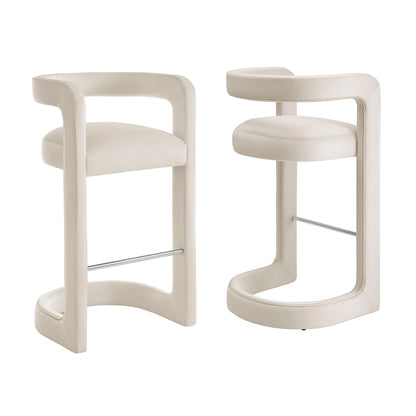 Winslow Performance Velvet Bar Stool Set of 2 by Modway EEI-7521