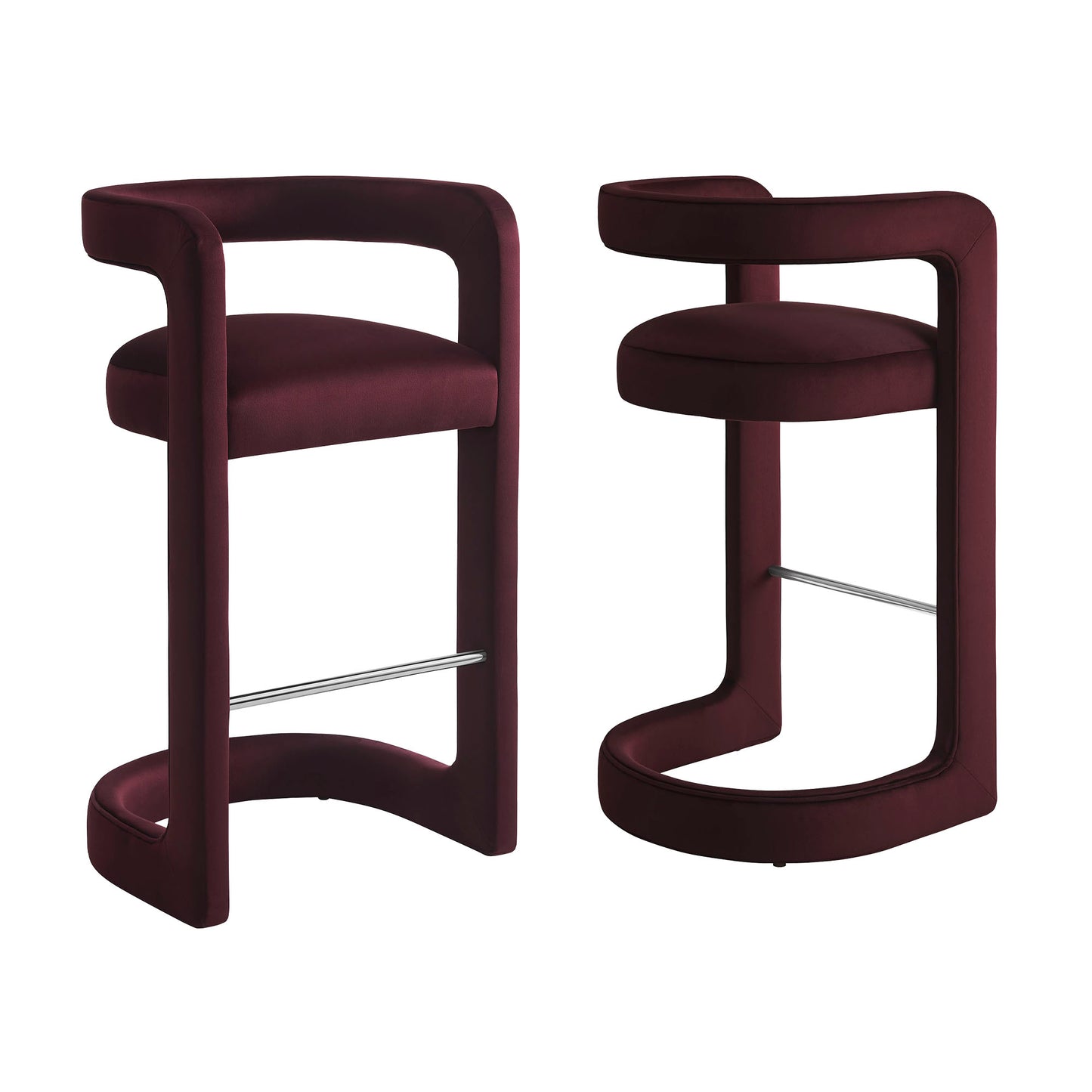 Winslow Performance Velvet Bar Stool Set of 2 by Modway EEI-7521