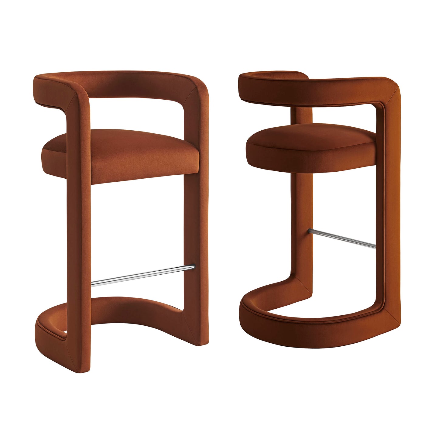 Winslow Performance Velvet Bar Stool Set of 2 by Modway EEI-7521