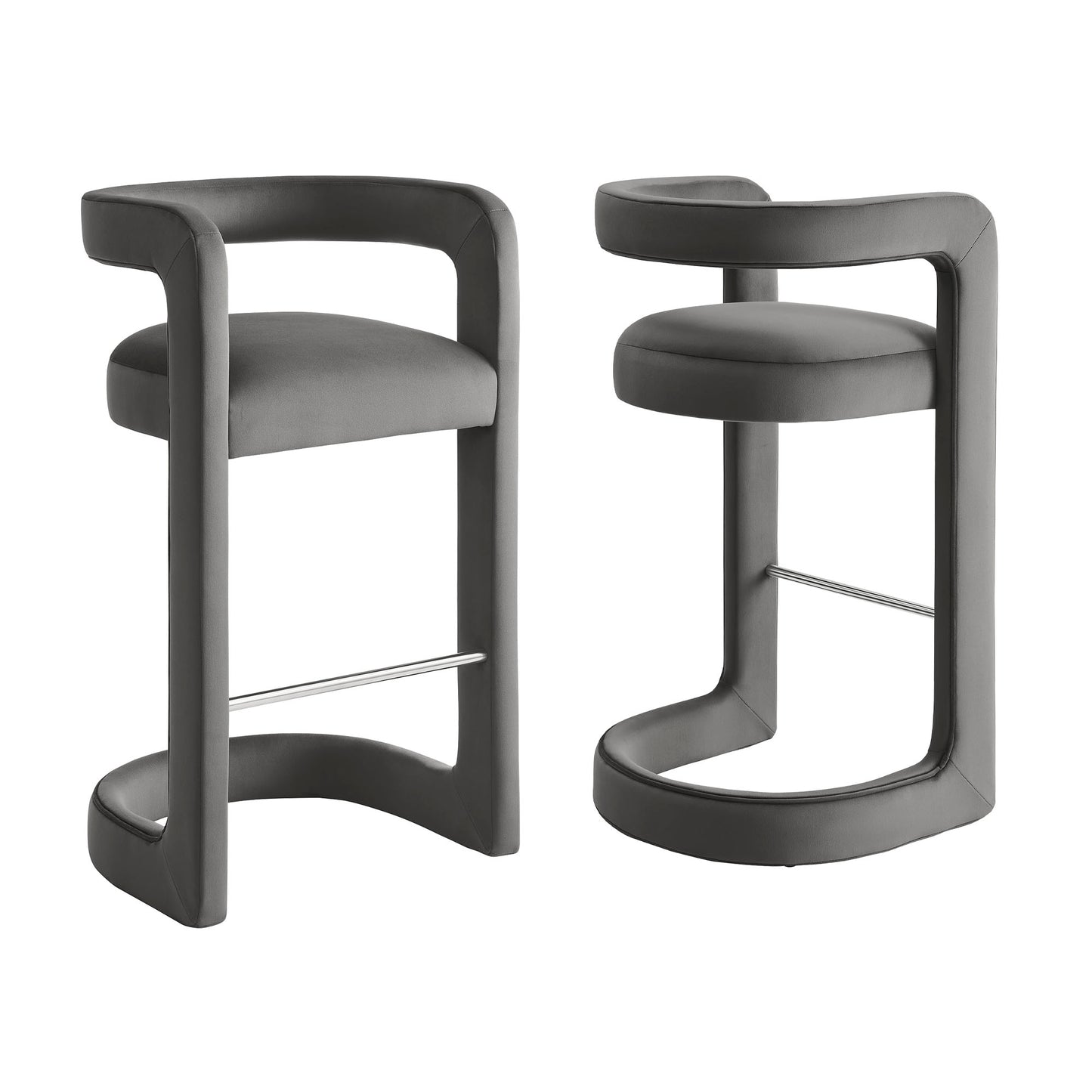 Winslow Performance Velvet Bar Stool Set of 2 by Modway EEI-7521
