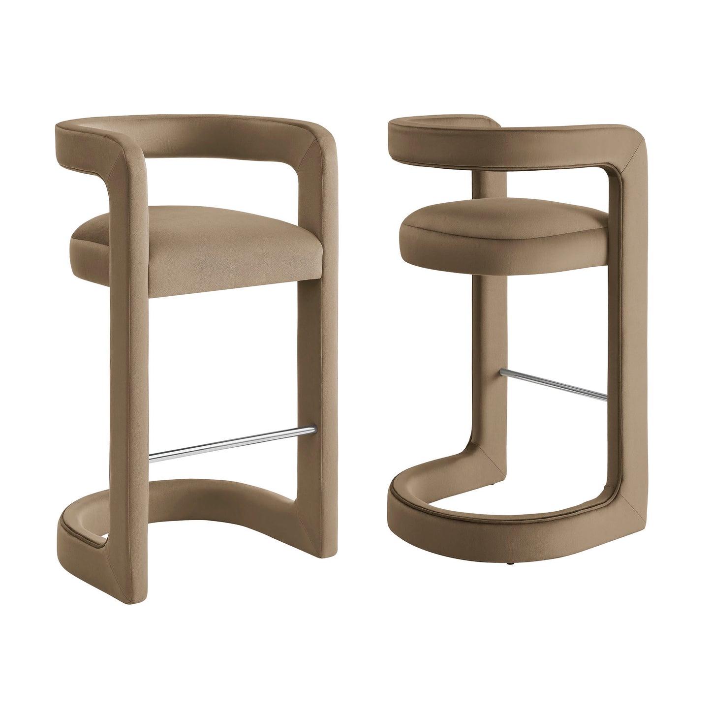 Winslow Performance Velvet Bar Stool Set of 2 by Modway EEI-7521