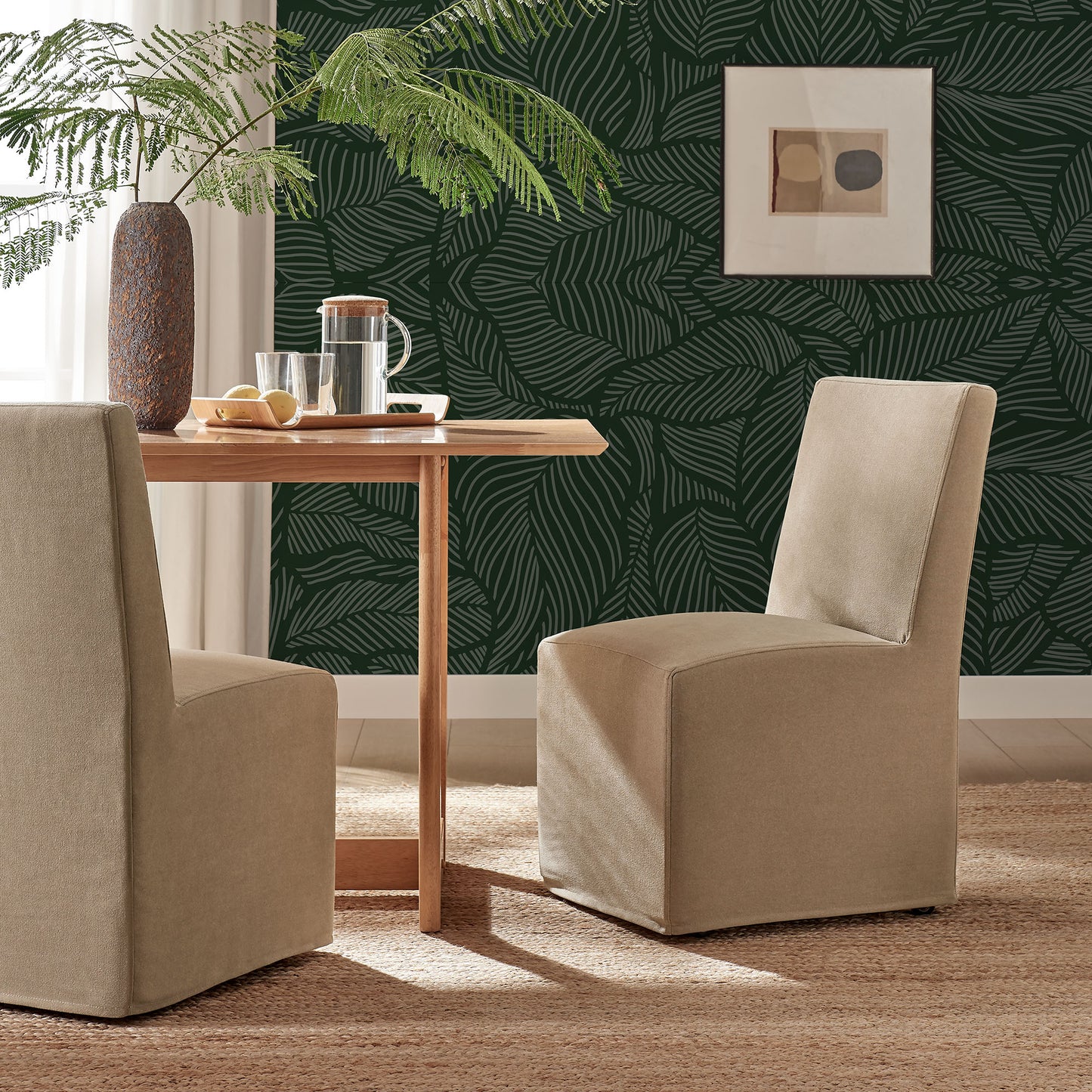 Tessera Upholstered Linen-Blend Slipcovered Dining Chair by Modway EEI-7528