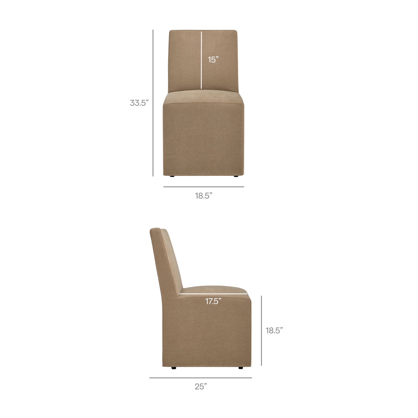Tessera Upholstered Linen-Blend Slipcovered Dining Chair by Modway EEI-7528