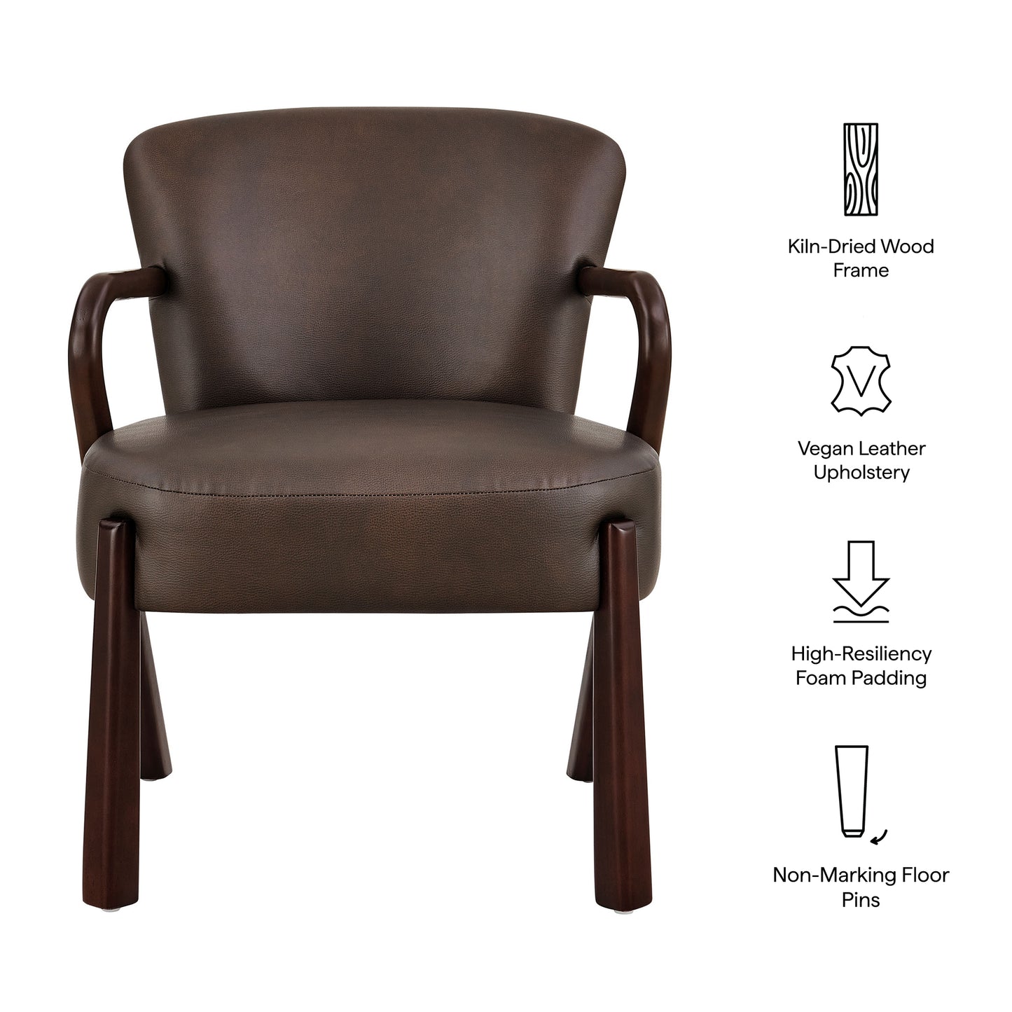 Arden Faux Leather Upholstered Accent Armchair by Modway EEI-7529