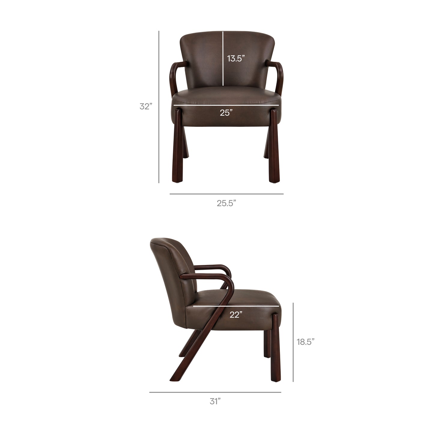 Arden Faux Leather Upholstered Accent Armchair by Modway EEI-7529