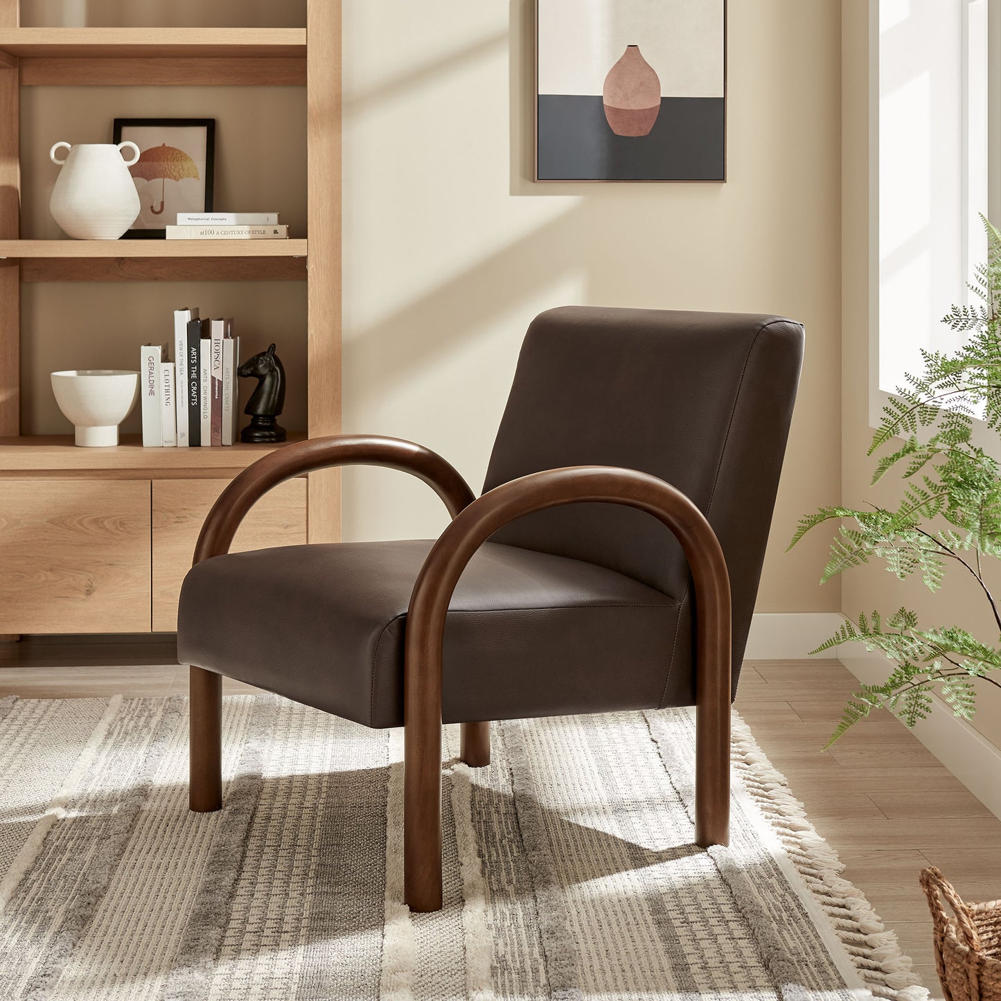 Lunet Faux Leather Upholstered Accent Chair by Modway EEI-7530