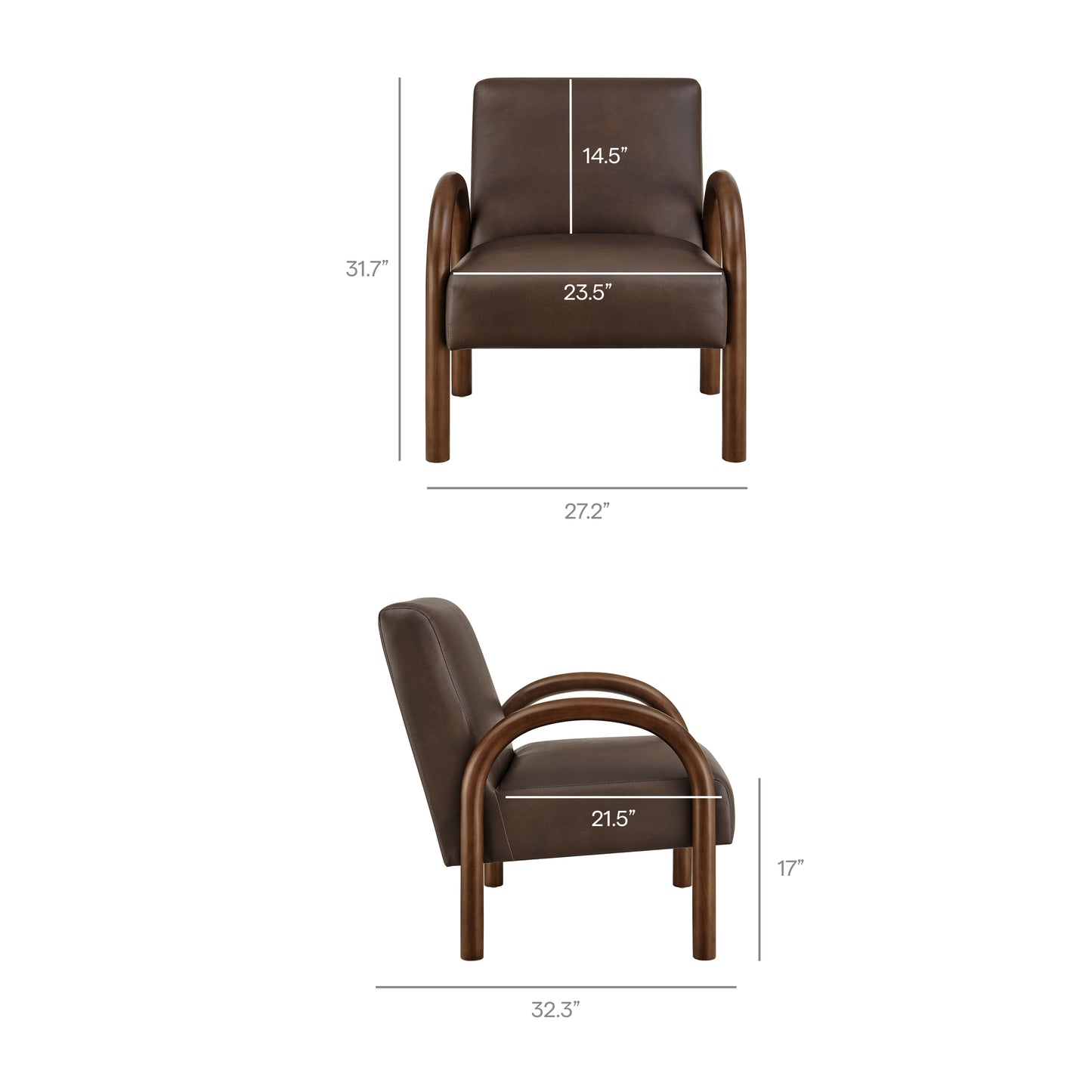 Lunet Faux Leather Upholstered Accent Chair by Modway EEI-7530