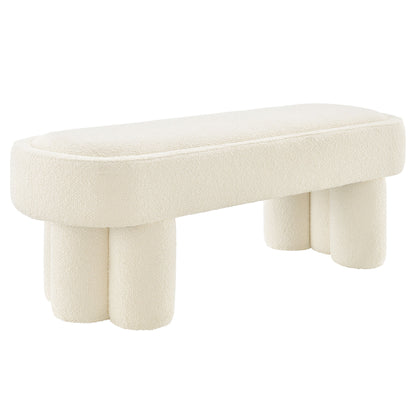 Mossi 52-Inch Oval Boucle Fabric Bench by Modway EEI-7531