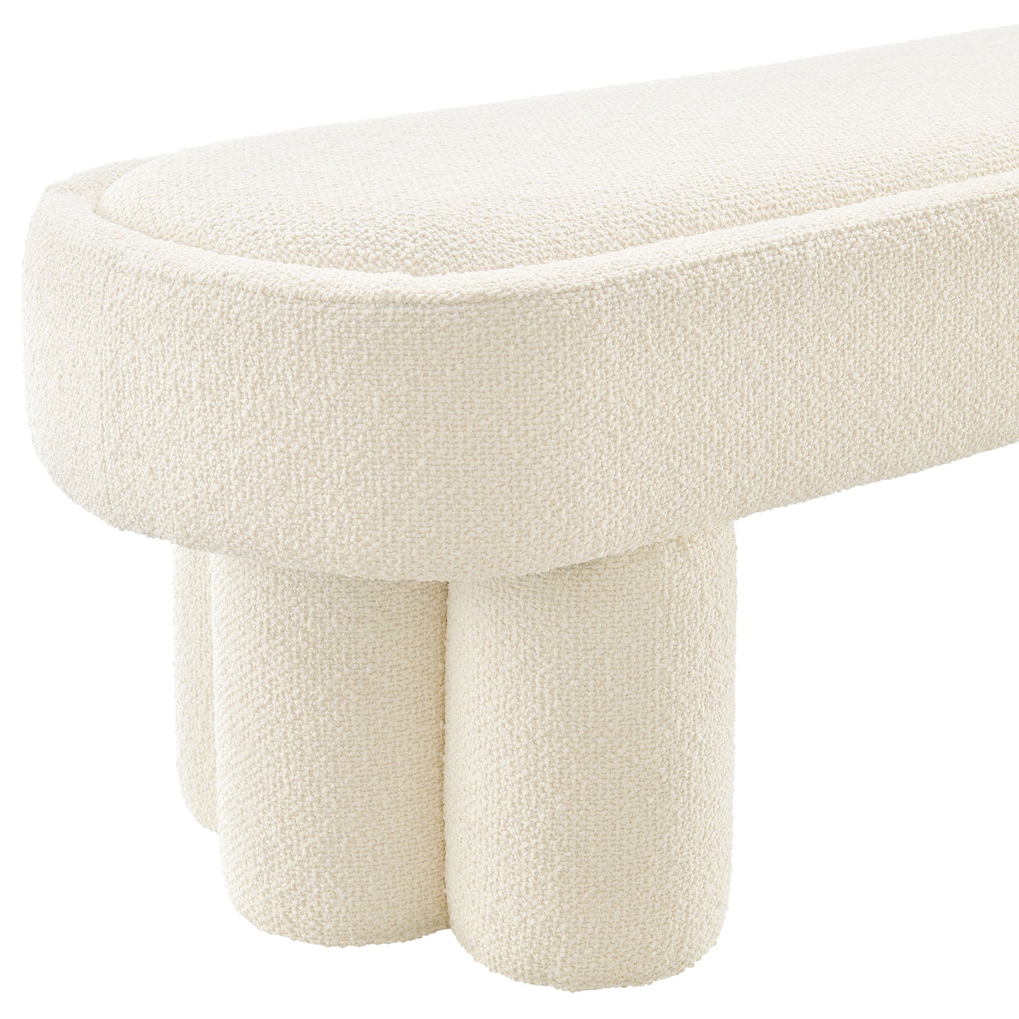 Mossi 52-Inch Oval Boucle Fabric Bench by Modway EEI-7531