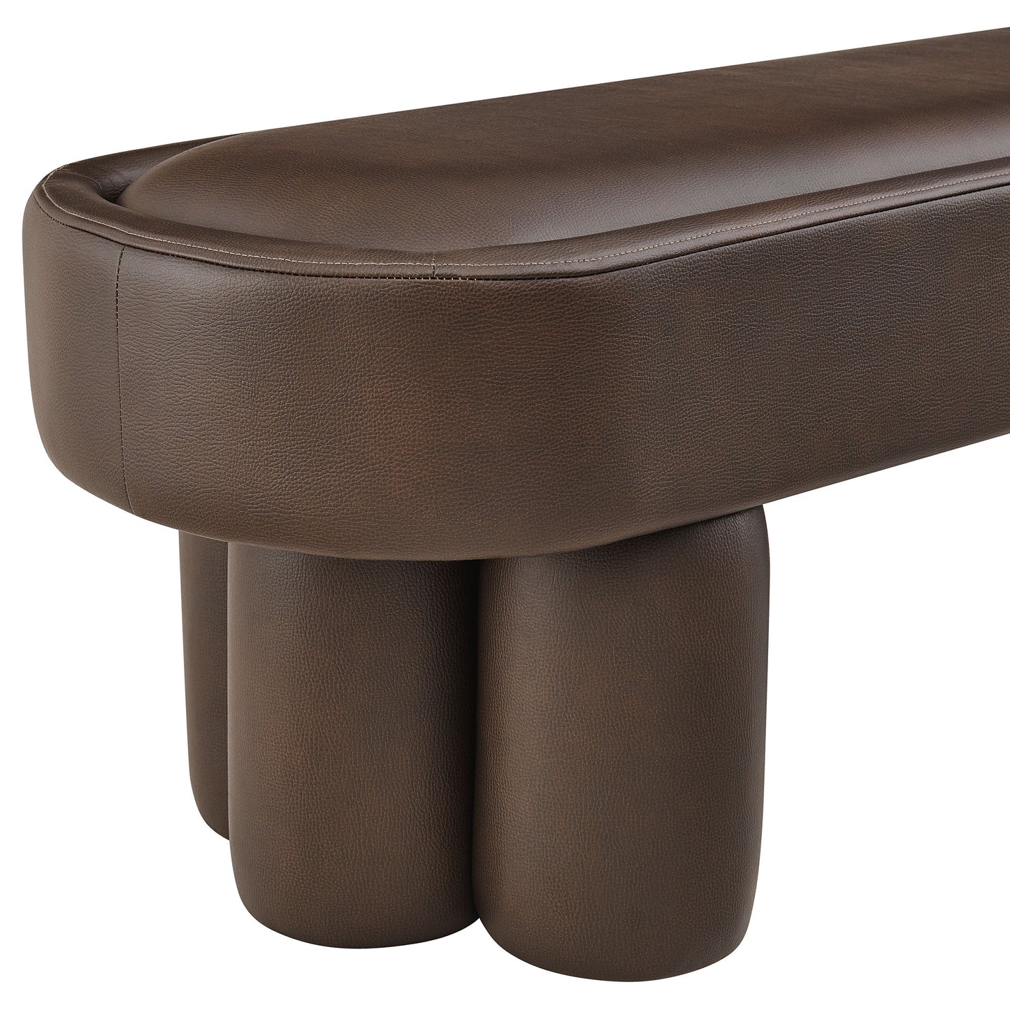 Mossi 52-Inch Oval Vegan Leather Bench by Modway EEI-7532