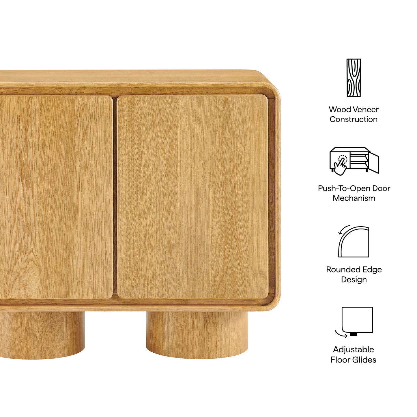 Lumo 2-Door Curved Wood Accent Cabinet by Modway EEI-7538