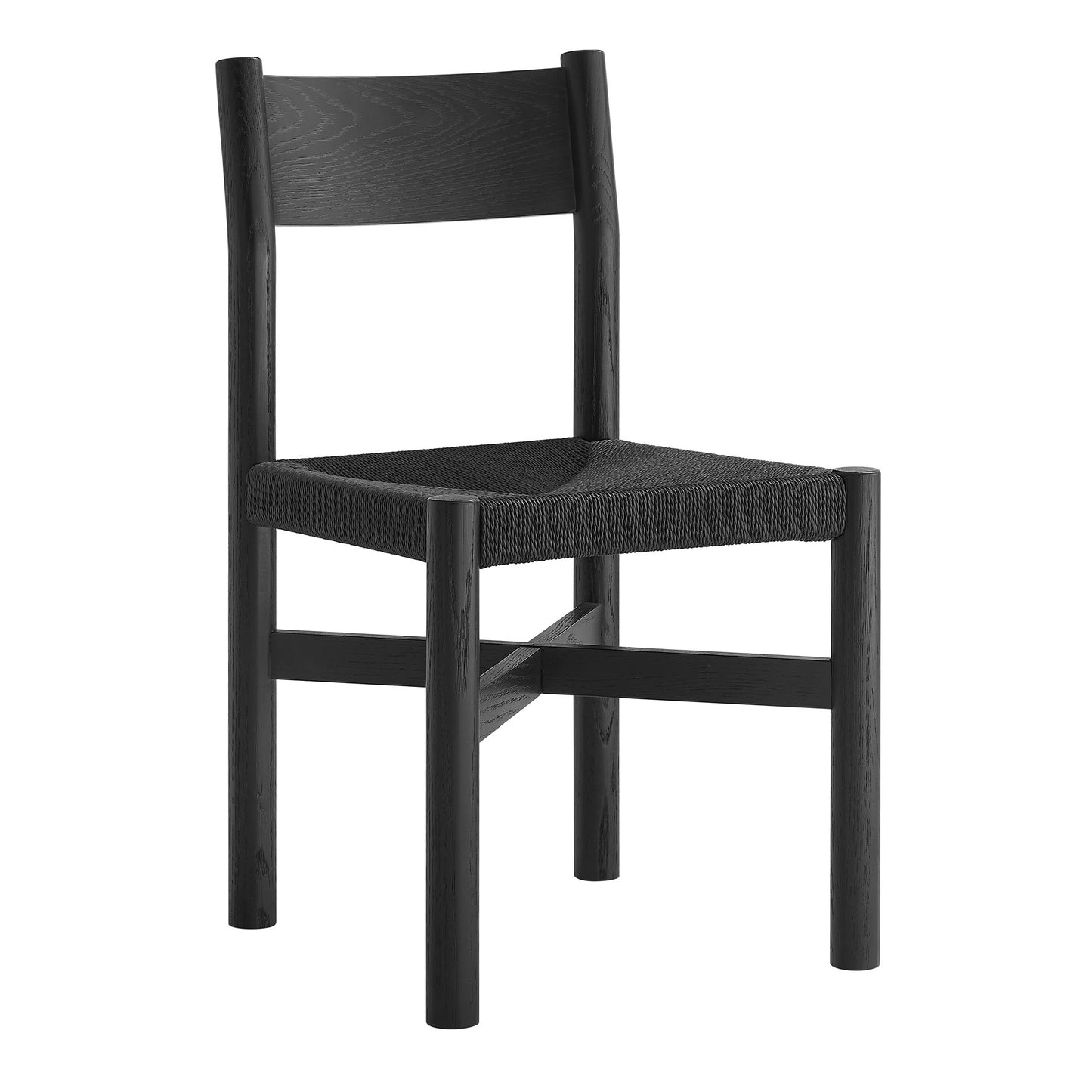 Alvia Oak Wood Dining Side Chair With Woven Seat by Modway EEI-7541