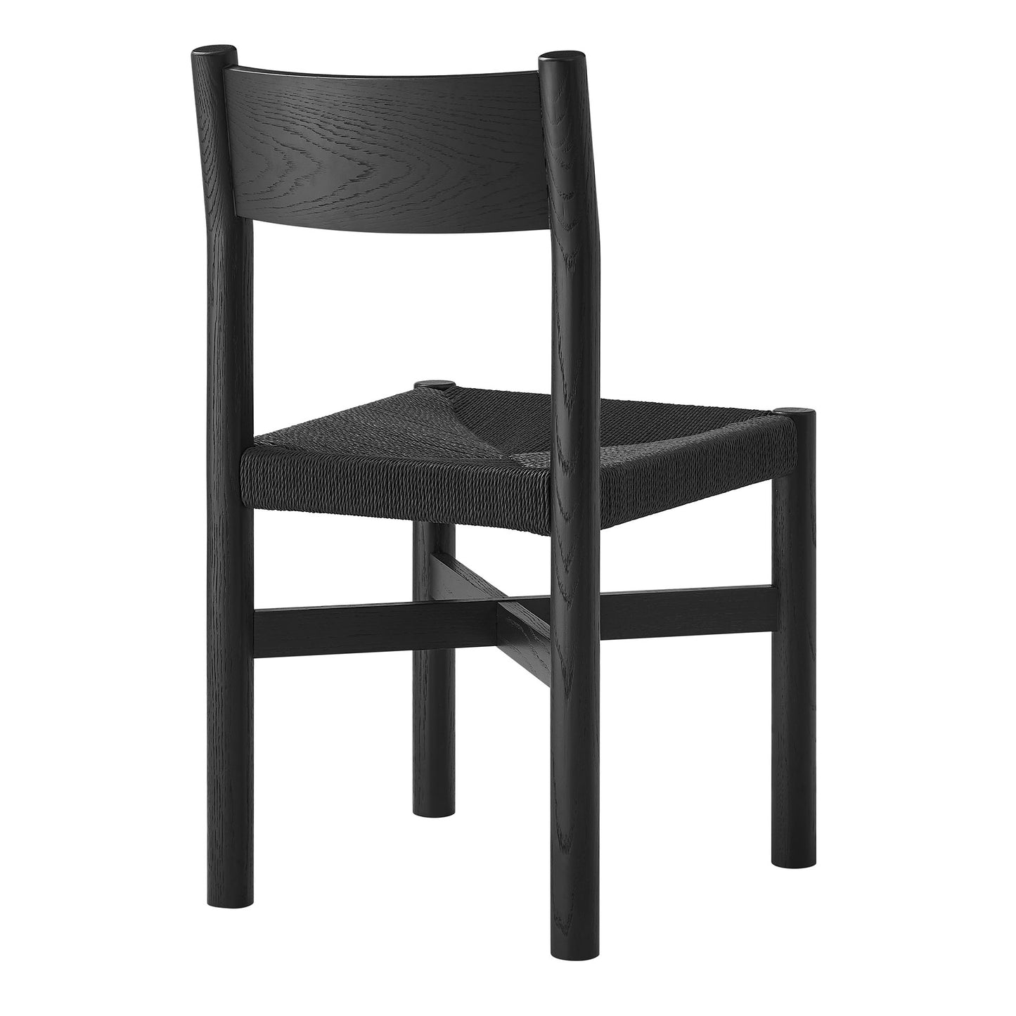 Alvia Oak Wood Dining Side Chair With Woven Seat by Modway EEI-7541