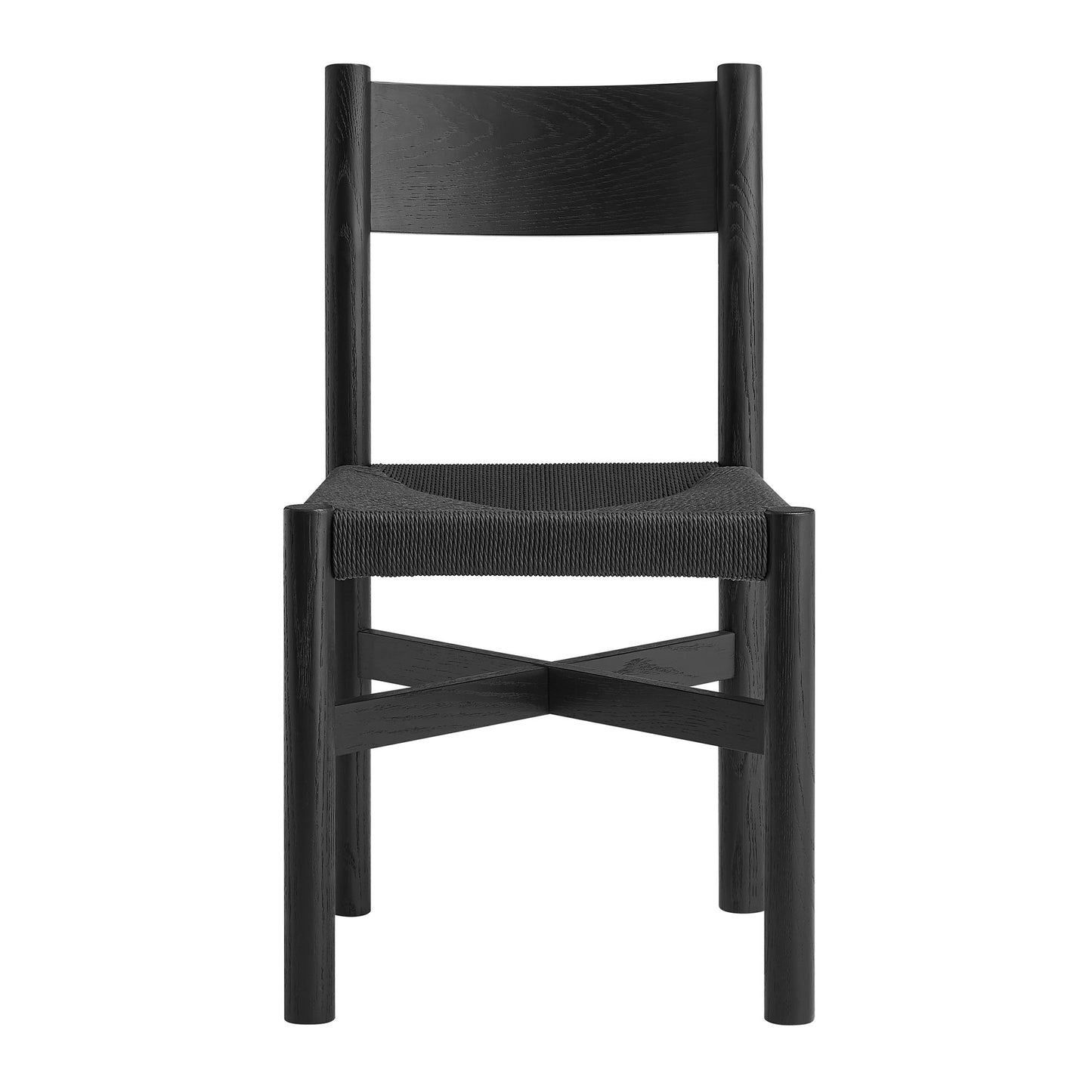 Alvia Oak Wood Dining Side Chair With Woven Seat by Modway EEI-7541