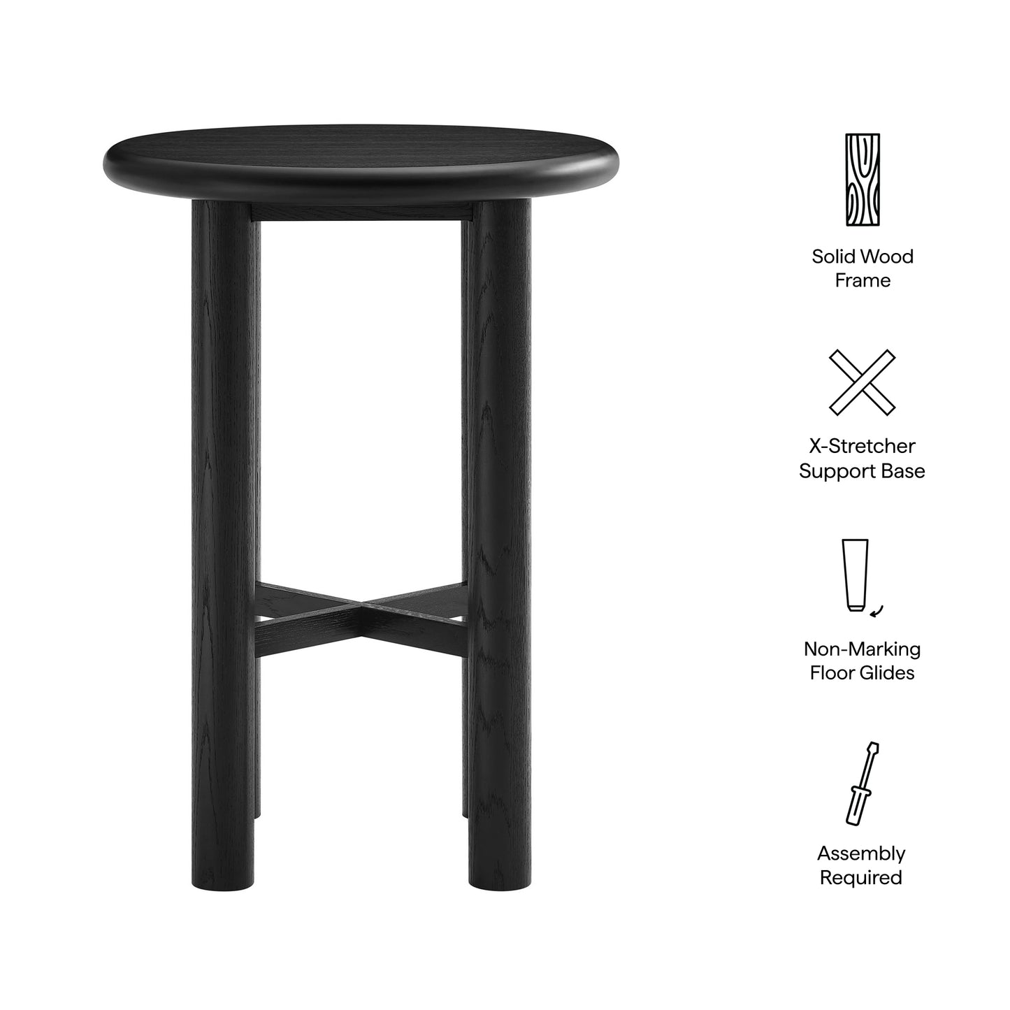 Alvia Round 30" Oak Wood Bar Table by Modway EEI-7545