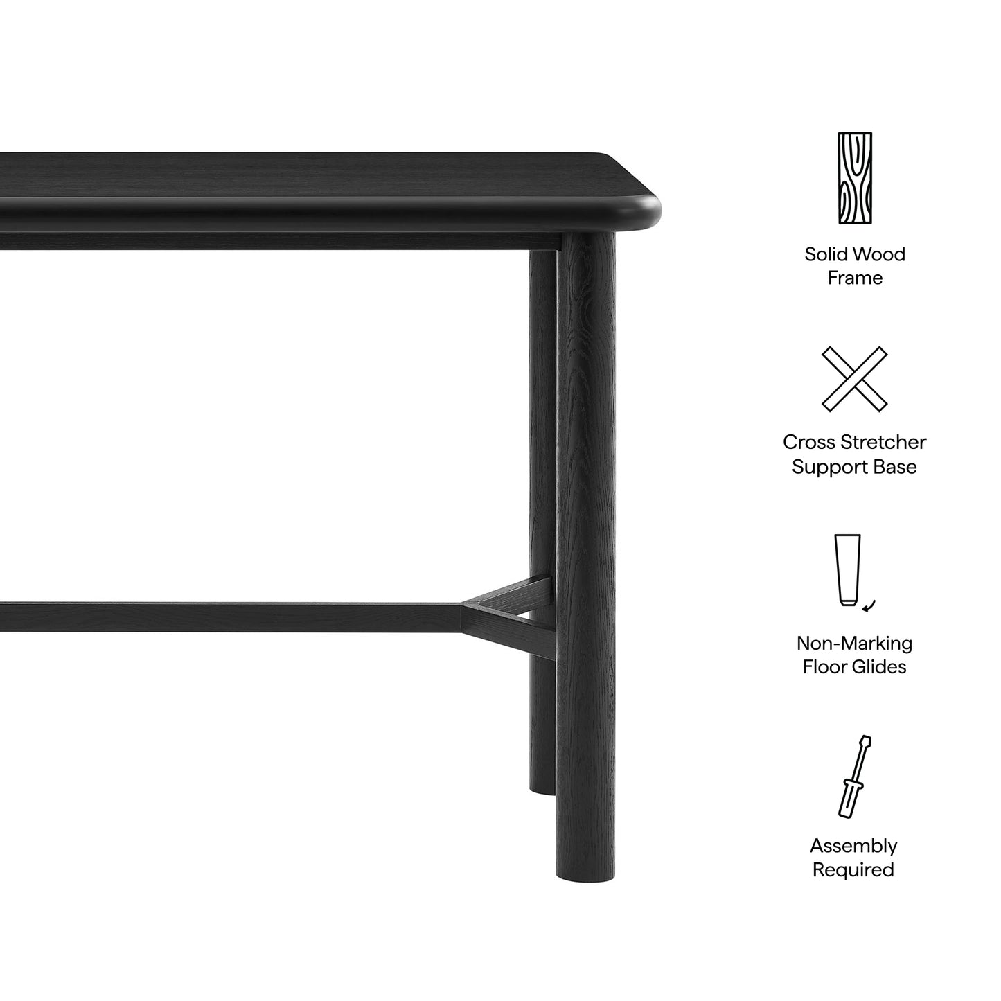 Alvia Rectangular 60" Oak Wood Bar Table by Modway EEI-7546