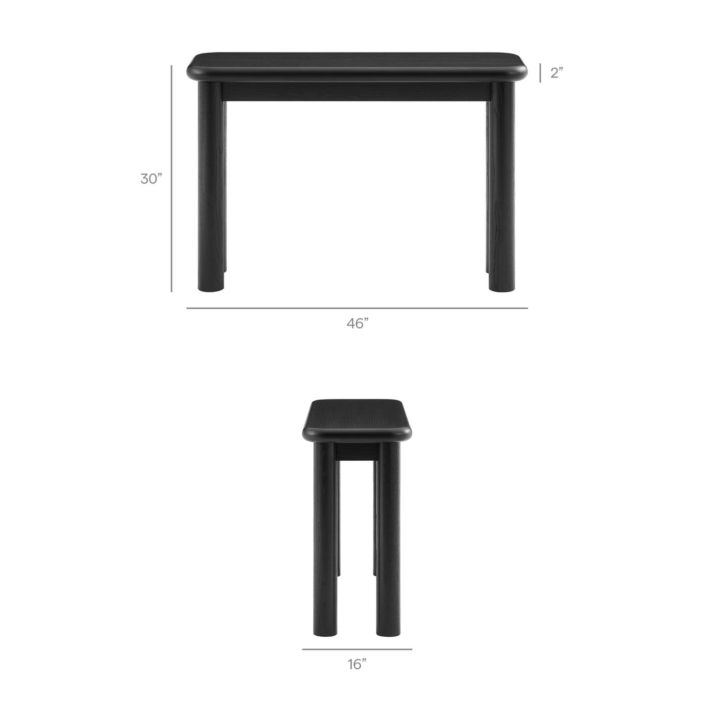 Alvia Oak Wood Console Table by Modway EEI-7547