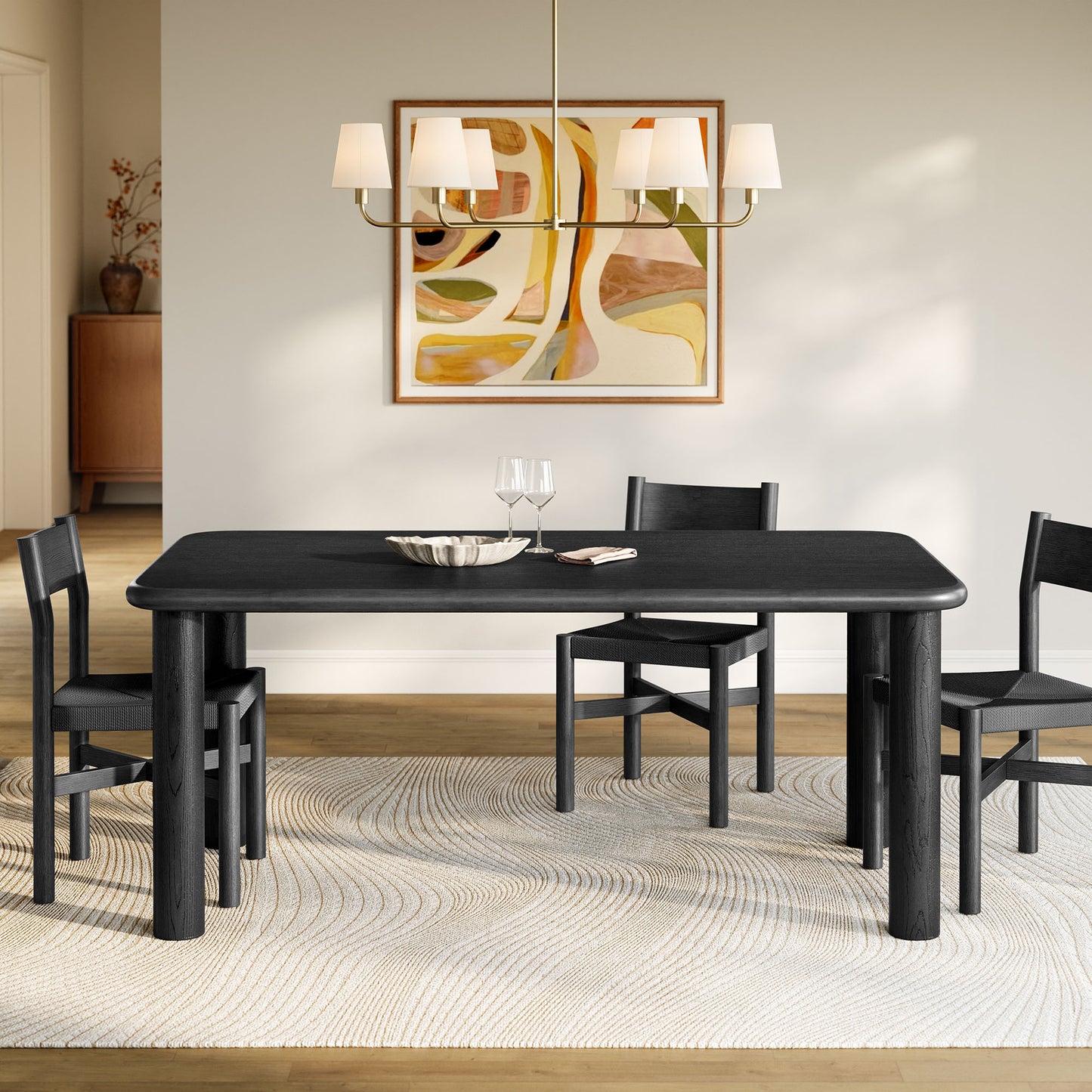 Alvia 72" Rectangular Oak Wood Dining Table by Modway EEI-7548