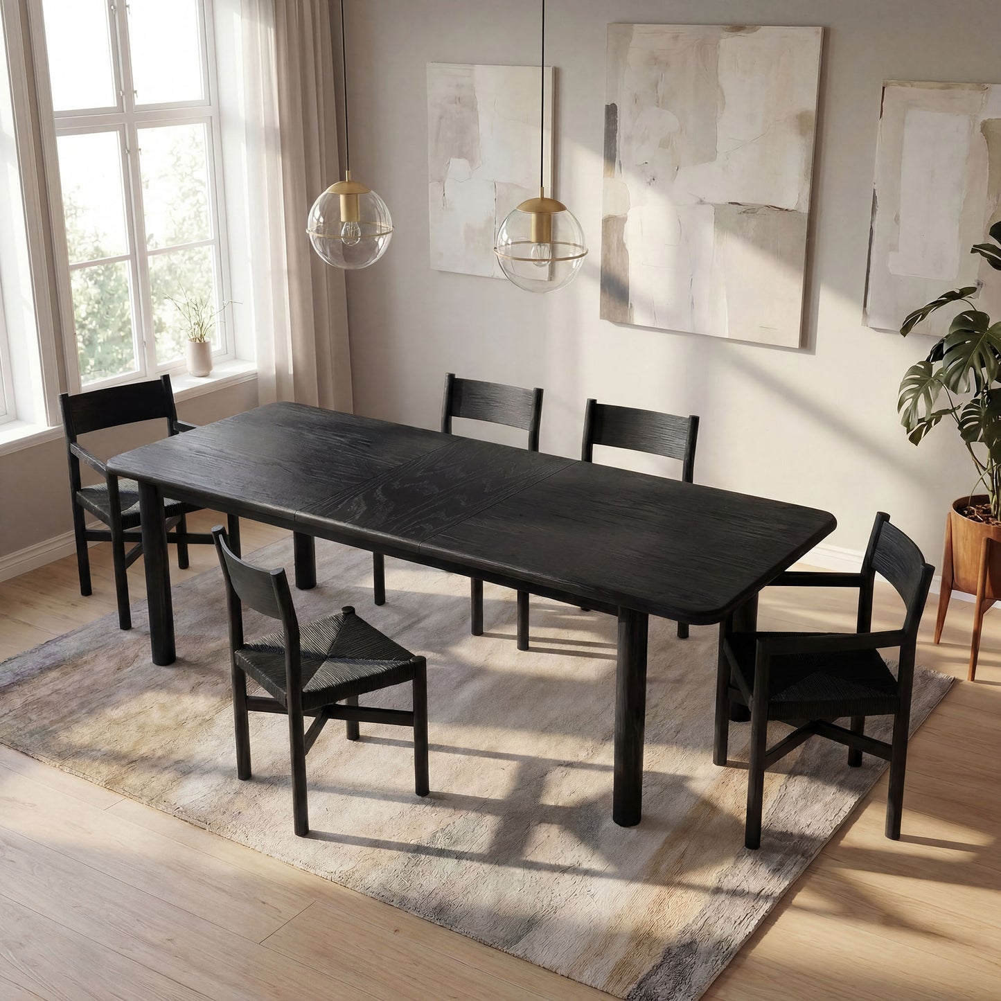 Alvia 86"-105" Extendable Rectangular Oak Wood Dining Table by Modway EEI-7549