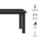 Alvia 86"-105" Extendable Rectangular Oak Wood Dining Table by Modway EEI-7549