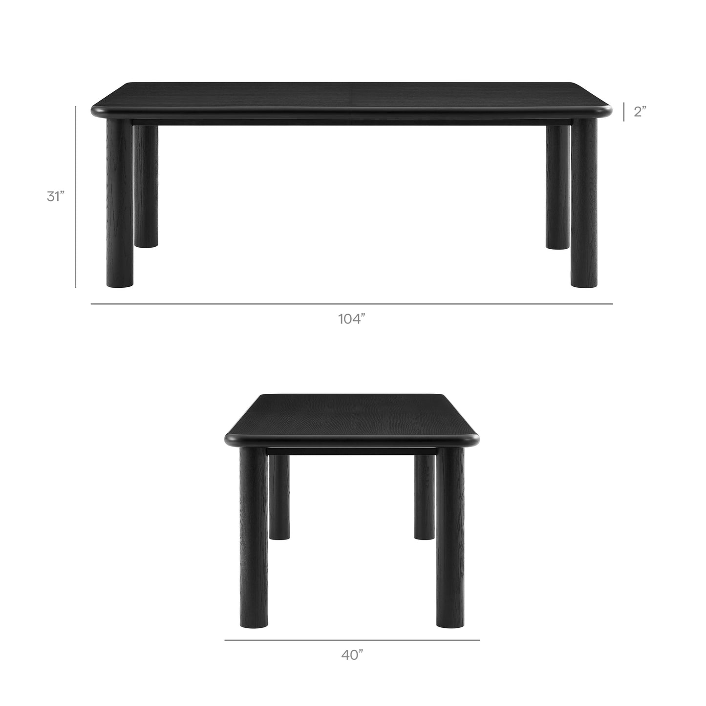Alvia 86"-105" Extendable Rectangular Oak Wood Dining Table by Modway EEI-7549