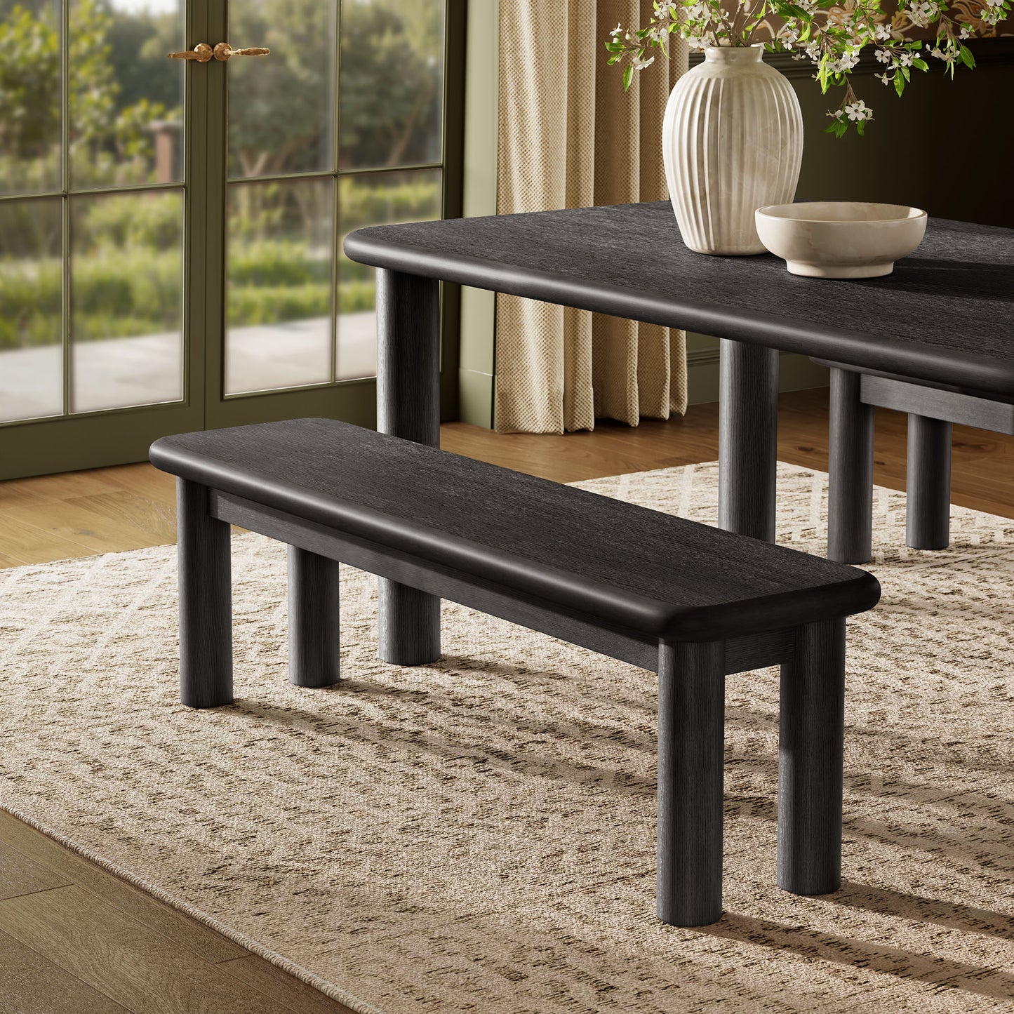 Alvia 58" Oak Wood Bench by Modway EEI-7550