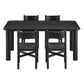 Alvia 5-Piece Oak Wood Dining Table and Chairs Set by Modway EEI-7551