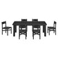 Alvia 7-Piece Oak Wood Extendable Dining Table and Chairs Set by Modway EEI-7554