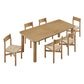 Alvia 7-Piece Oak Wood Extendable Dining Table and Chairs Set by Modway EEI-7554