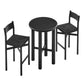 Alvia 3-Piece Round Oak Wood Bar Table With Bar Stools Set by Modway EEI-7556